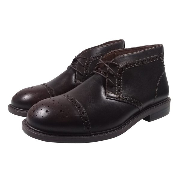 Dunham Men's NEW Gavin-Dun Brown Wingtip Round Toe Leather Chukka Boot Size 8 4E - Picture 4 of 12